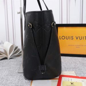 LV Neverfull MM Tote Bag Monogram Empreinte Black For Women, Shoulder Bags 12.2in/31cm LV M45685