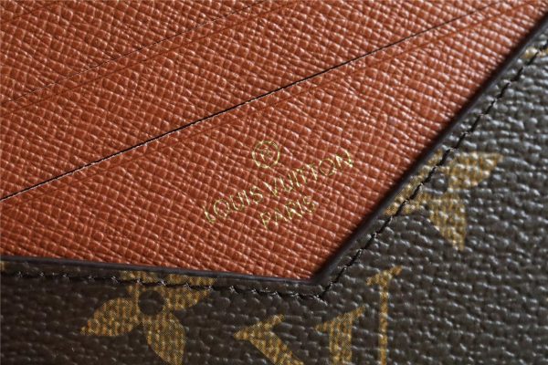 LV ID Card Holder Monogram Canvas Brown For Men, Wallet 13cm LV N60378