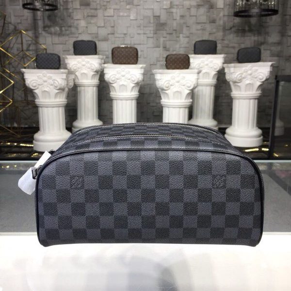 LV King Size Toiletry Damier Graphite Canvas For Women, WoBags, Travel Bags 11in/28cm LV