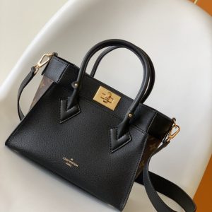 LV On My Side PM Tote Bag Monogram Canvas Black For Women, Shoulder Bags 9.8in/25cm LV M57728