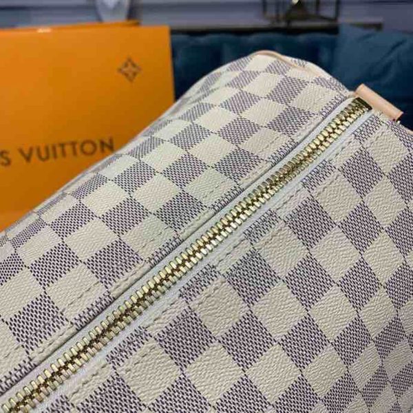 LV Keepall Bandouliere 55 Damier Azur Canvas For Women, Travel Bags 21.7in/55cm LV N41429