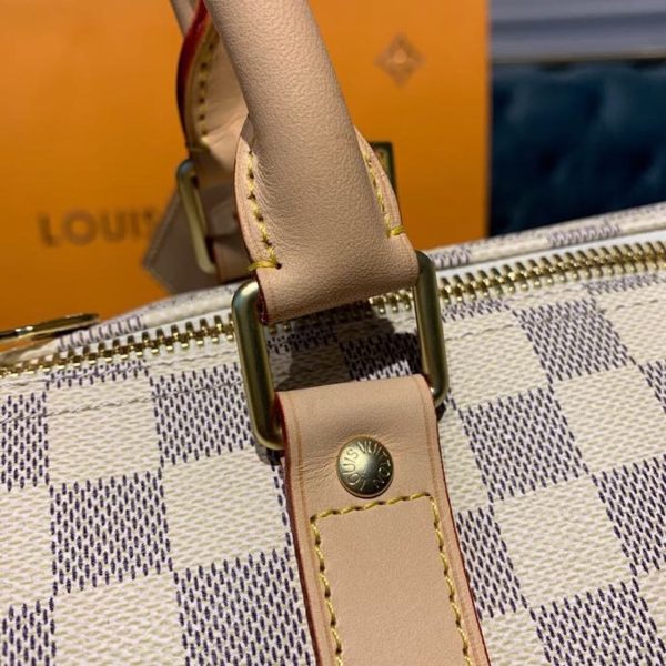 LV Keepall Bandouliere 55 Damier Azur Canvas For Women, Travel Bags 21.7in/55cm LV N41429