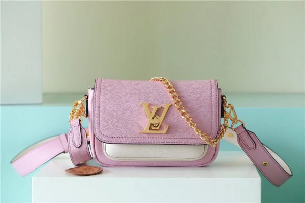 LV Lockme Tender Pink For Women, Women’s Handbags, Shoulder And Crossbody Bags 7.5in/19cm LV