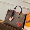 LV Onthego MM Fall In Love Monogram Canvas For Women, Women’s Handbags, Shoulder Bags 13.8in/35cm LV M45888