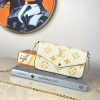 LV Monogram Empreinte Pochette 21cm White