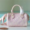 LV Nano Speedy Monogram Empreinte Pink For Women, Shoulder And Crossbody Bags 16cm/6.3in LV M81508