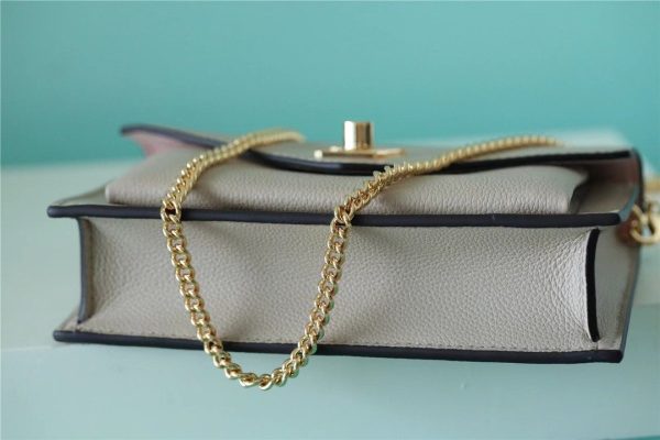 LV Mylockme Chain Pochette Grey For Women, Shoulder and Crossbody Bags 7.5in/19cm LV