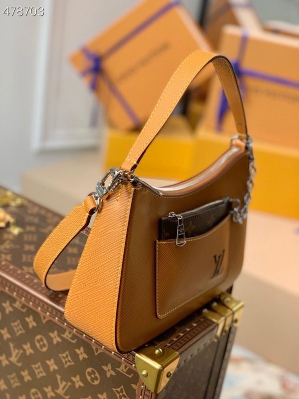 LV Marelle Tote MM Gold Miel Brown For Women, Shoulder And Crossbody Bags 11.8in/30cm LV M59953