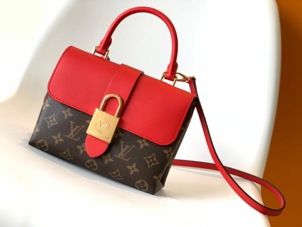 LV Locky BB Monogram Canvas Red For Women, Shoulder And Crossbody Bags 7.9in/20cm LV M44322