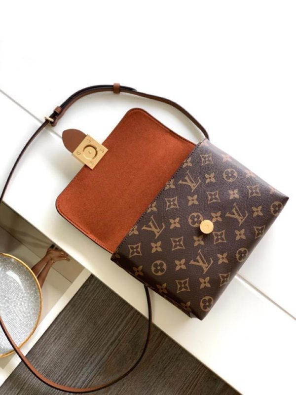 LV Locky BB Monogram Canvas Caramel Brown For Women, Women’s Handbags, Shoulder And Crossbody Bags 7.9in/20cm LV M44654