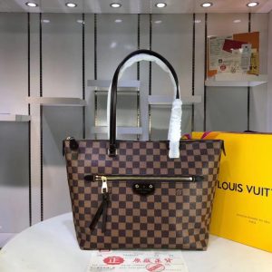LV Iena MM Bag 34cm Damier Ebene Canvas Fall/Winter Collection N41013, Brown