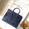 LV Onthego MM Monogram Empreinte Tote Bag Black For Women 35cm LV M45595