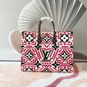 LV LV Crafty OnTheGo GM Tote Bag Monogram Giant Red For Women, Women’s Handbags, Shoulder Bags 16.1in/41cm LV M45358