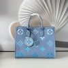 LV OnTheGo MM Monogram Empreinte Summer Blue For By The Pool Collection, Women Handbags, Tote Bags 13.8in/35cm LV M45718