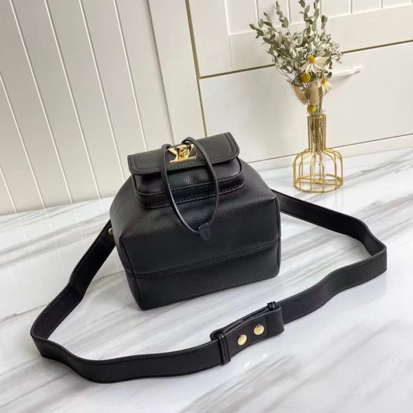 LV Lockme Bucket Black For Women, Shoulder And Crossbody Bags 9.1in/23cm LV M57687