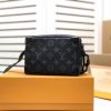 LV Mini Soft Trunk Monogram Eclipse Canvas By Virgil Abloh For Men, Bags, Shoulder And Crossbody Bags 7.3in/18.5cm LV M44735