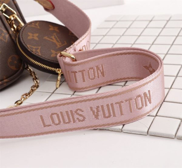 LV Multi Pochette Accessoires Monogram Canvas Pink For Women, Shoulder And Crossbody Bags 9.4in/24cm LV M44840