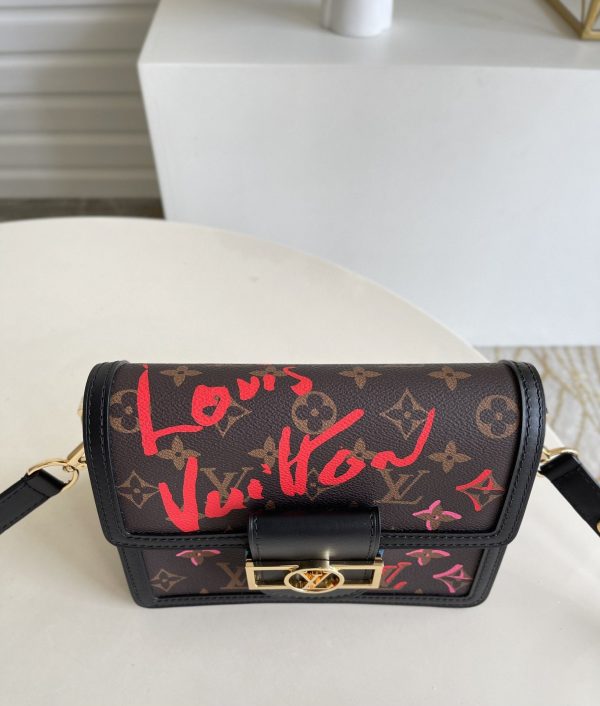 LV Mini Dauphine Bags Fall In Love With Monogram Canvas Brown For Women 20cm LV M45889