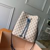 LV NeoNoe MM Bucket Bag Damier Azur Canvas Bleuet Blue For Women, Shoulder And Crossbody Bags 10.2in/26cm LV N40153