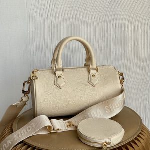 LV Papillon BB Bag In Monogram Empreinte For Women 7.9in/20cm Crème Beige M45994