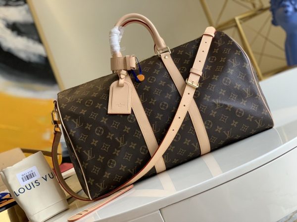 LV Keepall Bandouliere 45 Monogram Canvas For Women, Travel Bags 17.7in/45cm LV M41418