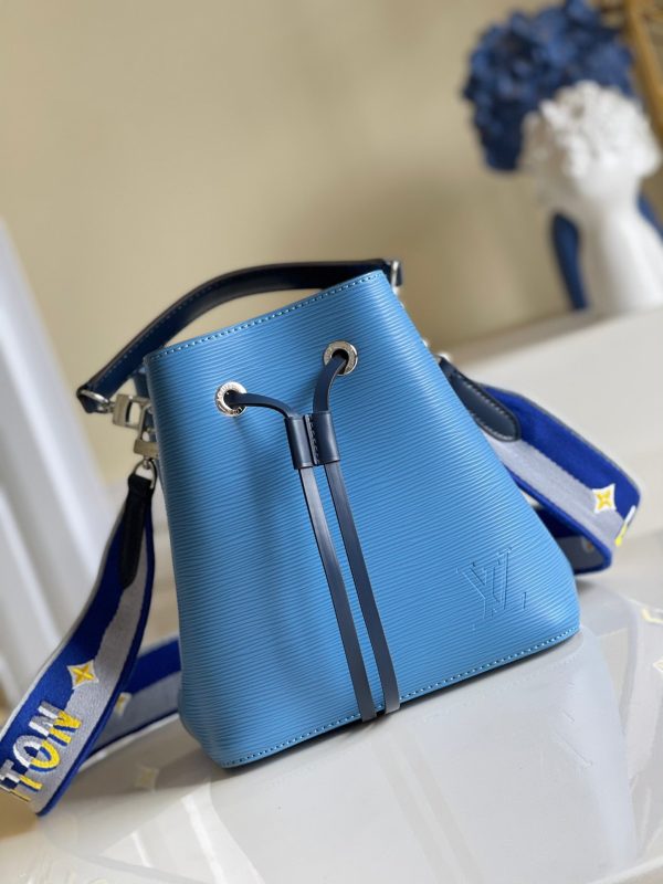 LV NeoNoe BB Bucket Bag Bleuet Blue For Women, Shoulder And Crossbody Bags 7.9in/20cm LV M57691