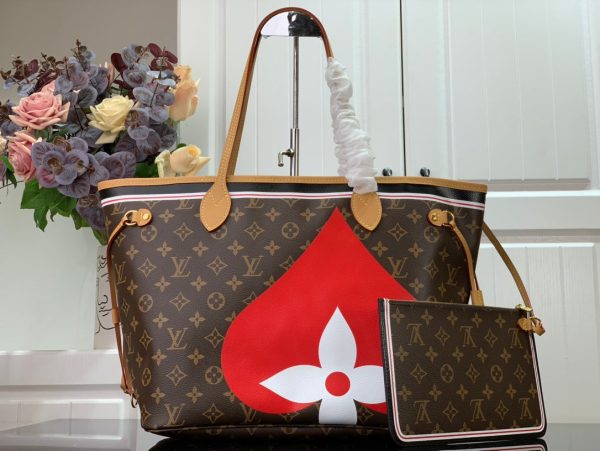 LV Neverfull MM Game On Tote Bag Monogram Canvas By Nicolas Ghesquiere For Women, Shoulder Bags 12.2in/31cm LV M57452