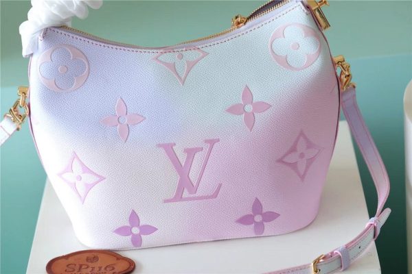 LV Marshmallow PM Hobo Bag In Monogram Canvas For Women 24cm/9.4 Inches Sunrise Pastel LV M46080