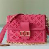 LV Mini Dauphine Monogram Fluo Pink For Women, Shoulder And Crossbody Bags 9.8in/25cm LV M20747