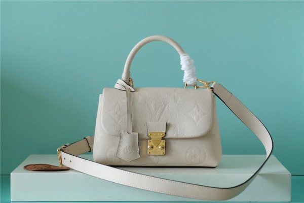 LV Madeleine BB Monogram Empreinte Creme Beige For Women, Shoulder and Crossbody Bags 9.4in/24cm LV M46008