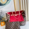 LV Neverfull MM Monogram Canvas Red For Women, Shoulder Bags 12.6in/31cm LV M41178