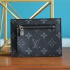 LV ID Card Holder Monogram Canvas Black For Men, Wallet 13cm LV N60378