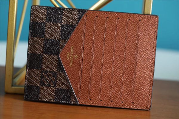 LV ID Card Holder Damier Graphite Canvas Brown For Men, Wallet 13cm LV N60378