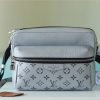 LV Outdoor Messenger Bag Monogram/Taiga Gunmetal Grey For Men, Bags, Shoulder And Crossbody Bags 10.2in/26cm LV M30830