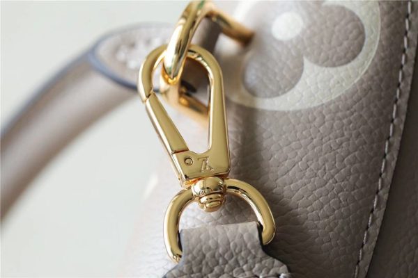 LV Madeleine BB Monogram Empreinte Dove Gray/ Creme Beige For Women, Shoulder and Crossbody Bags 9.4in/24cm LV