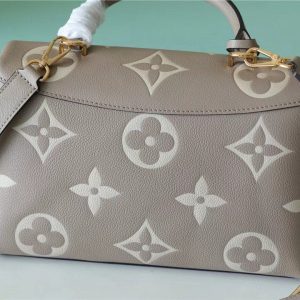 LV Madeleine MM Monogram Empreinte Dove Gray/ Creme Beige For Women, Shoulder and Crossbody Bags 11.8in/30cm LV M46041