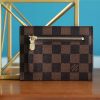 LV ID Card Holder Damier Graphite Canvas Brown For Men, Wallet 13cm LV N60378