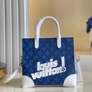 LV Litter Bag Vintage Monogram Canvas Blue By Virgil Abloh For Men, Men’s Bags, Shoulder And Crossbody Bags 9.4in/24cm LV