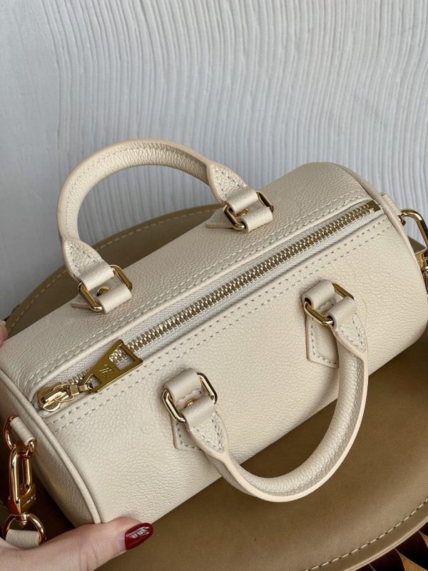 LV Papillon BB Bag In Monogram Empreinte For Women 7.9in/20cm Crème Beige M45994