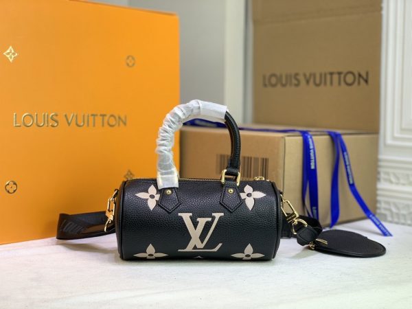 LV Papillon BB Monogram Empreinte Black/Beige For Women, Shoulder And Crossbody Bags 7.9in/20cm LV M45980