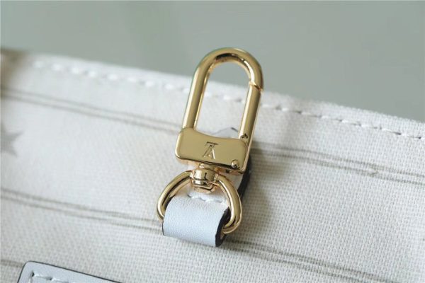 LV Onthego GM Monogram Giant And Raffia White/ Yellow For Women, Shoulder And Crossbody Bags 41cm/16.1in LV M20815