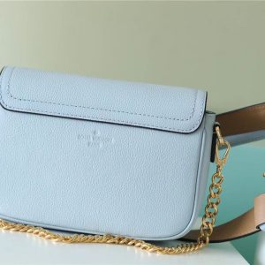 LV Lockme Tender Light Blue For Women, Women’s Handbags, Shoulder And Crossbody Bags 7.5in/19cm LV