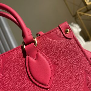 LV OnTheGo PM Tote Bag Monogram Empreinte Rosy For Women, Women’s Handbags, Shoulder And Crossbody Bags 9.8in/25cm LV M45660