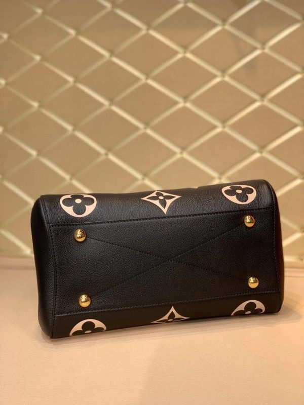 LV Montaigne MM Monogram Empreinte Black/Beige For Women, Shoulder And Crossbody Bags 13in/33cm LV M41048