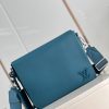 LV Messenger Grain Blue For Men, Bags, Shoulder And Crossbody Bags 11in/28cm LV M59327