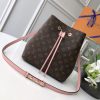 LV NeoNoe Bucket Bag MM Damier Azur Canvas Spring/Summer Collection N50042 Pink