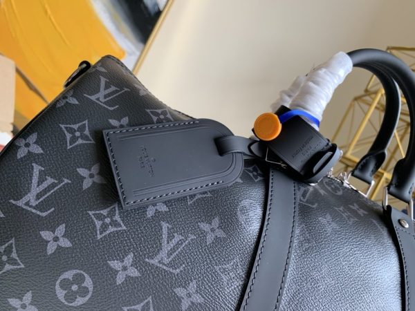 LV Keepall Bandouliere 45 Monogram Eclipse Canvas For Men, Bags, Travel Bags 17.7in/45cm LV M40569