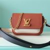 LV Lockme Tender Chataigne Brown For Women, Shoulder And Crossbody Bags 7.5in/19cm LV