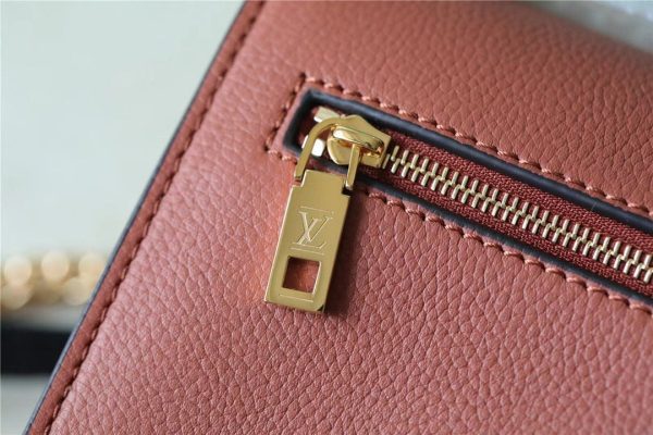 LV Mylockme Chain Bag Brown/ Quartz White For Women, Shoulder and Crossbody Bags 8.9in/22.5cm LV