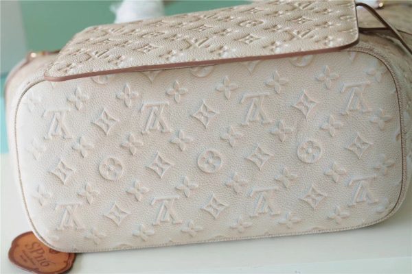 LV Neverfull MM Monogram Empreinte Pale Beige For Women, Shoulder and Crossbody Bags 12.2in/31cm LV M46231